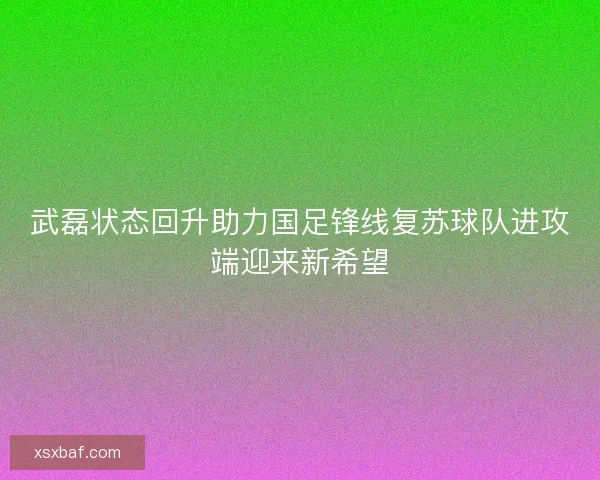 武磊状态回升助力国足锋线复苏球队进攻端迎来新希望 武磊状态回升助力国足锋线复苏球队进攻端迎来新希望